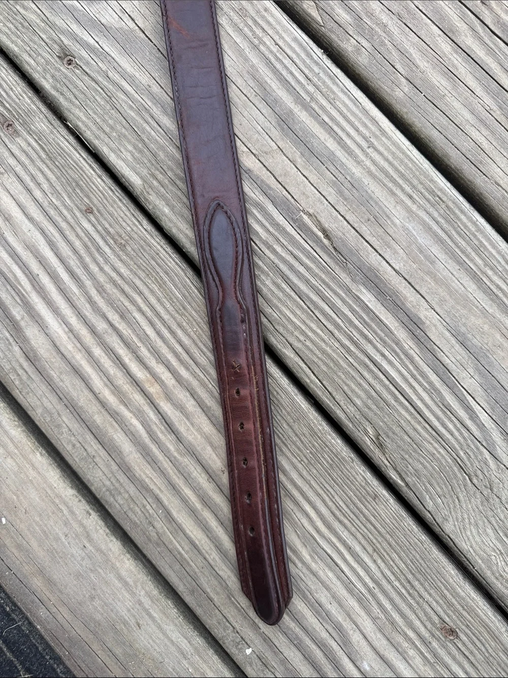 Brighton Dark Brown Leather Belt with Brass Double Buckle